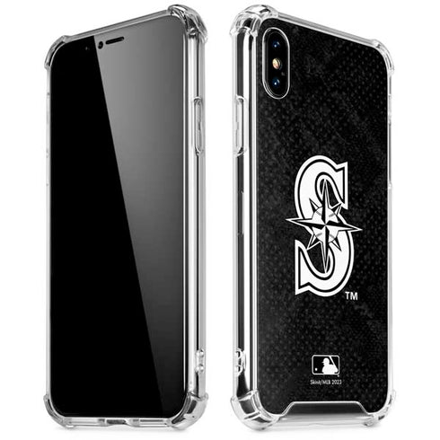 MLB Seattle Mariners Dark Wash iPhone XS Max Clear Case